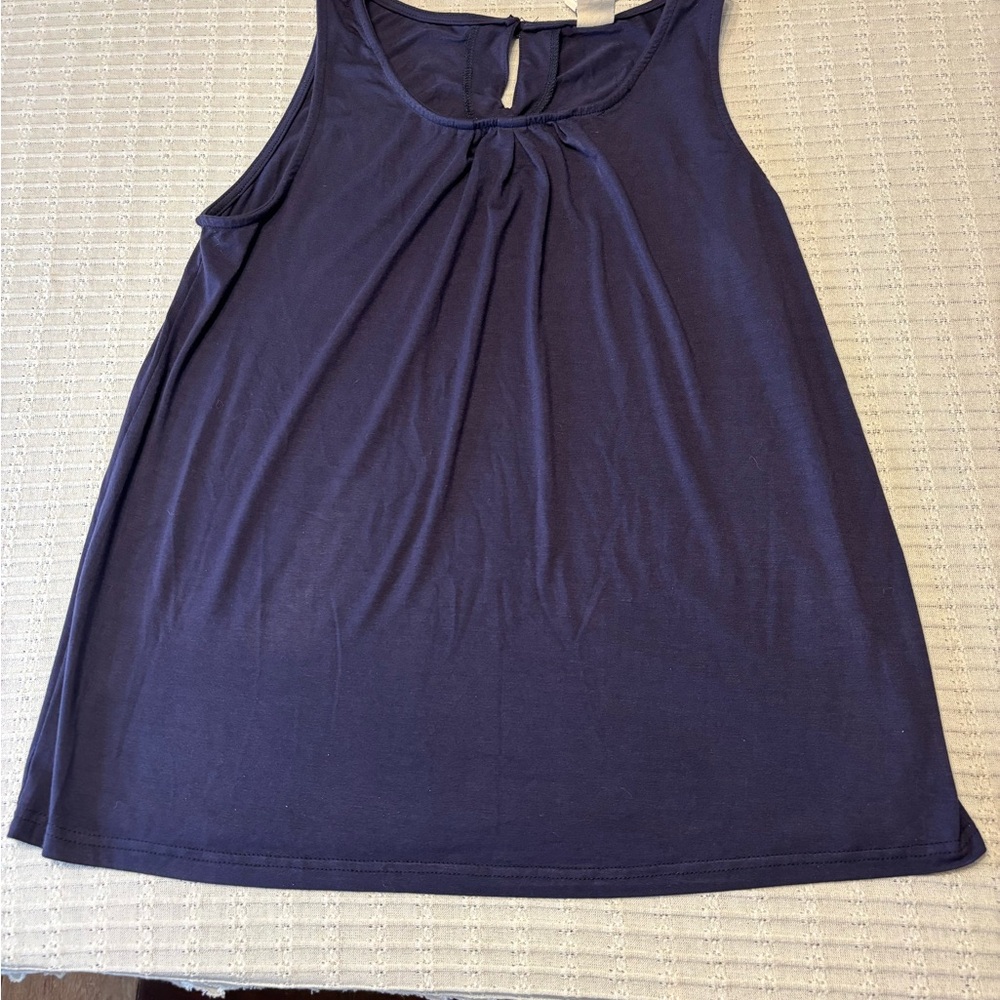 iGenJun Medium Tunic Top, Dark Blue Stretchy And Soft
